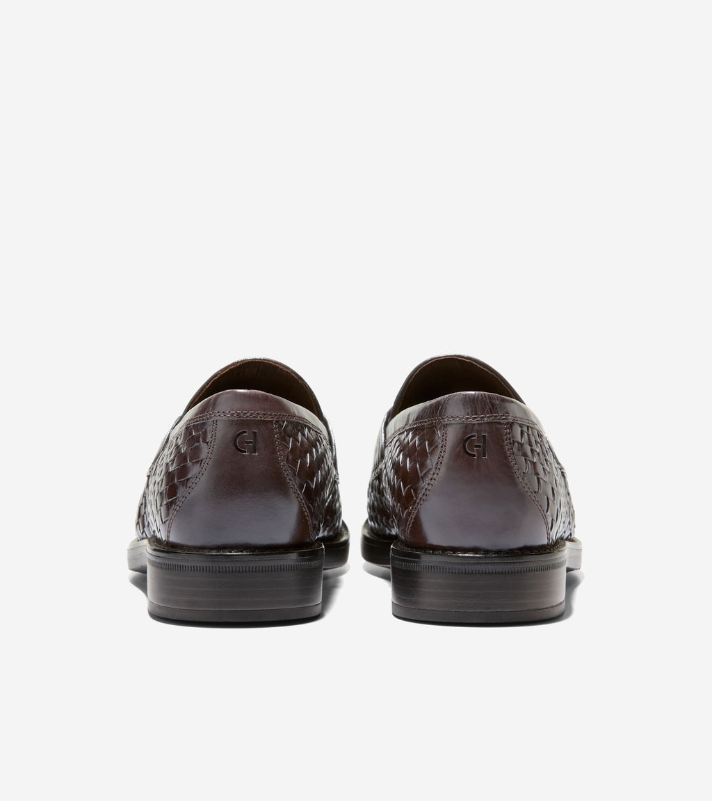 Men's Pinch Penny Woven Flexcraft Loafers-Dark Chocolate-Black