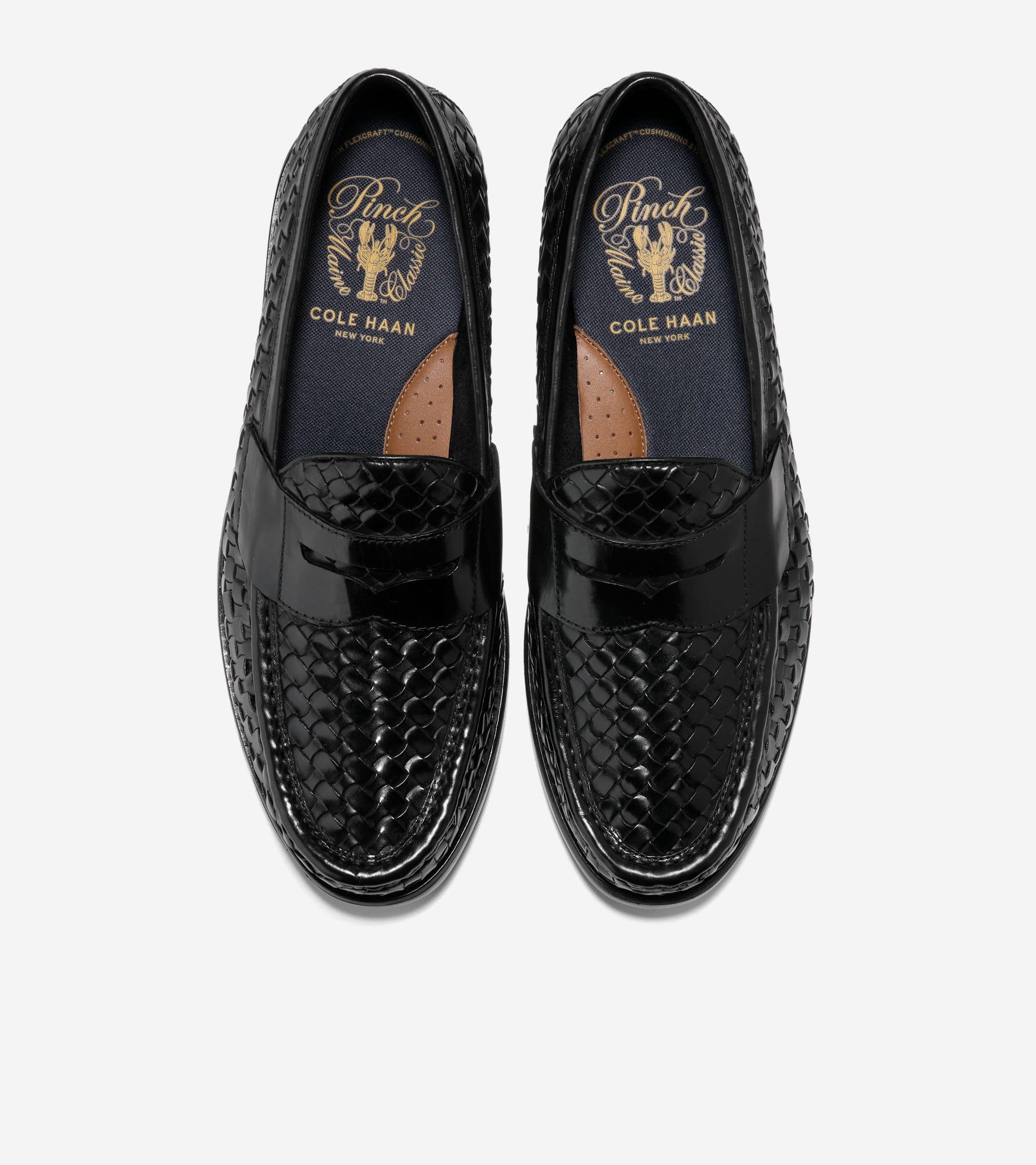 Men's Pinch Penny Woven Flexcraft Loafers-Black