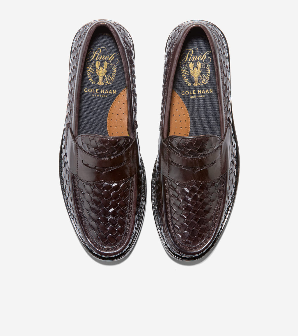 Men's Pinch Penny Woven Flexcraft Loafers-Dark Chocolate-Black