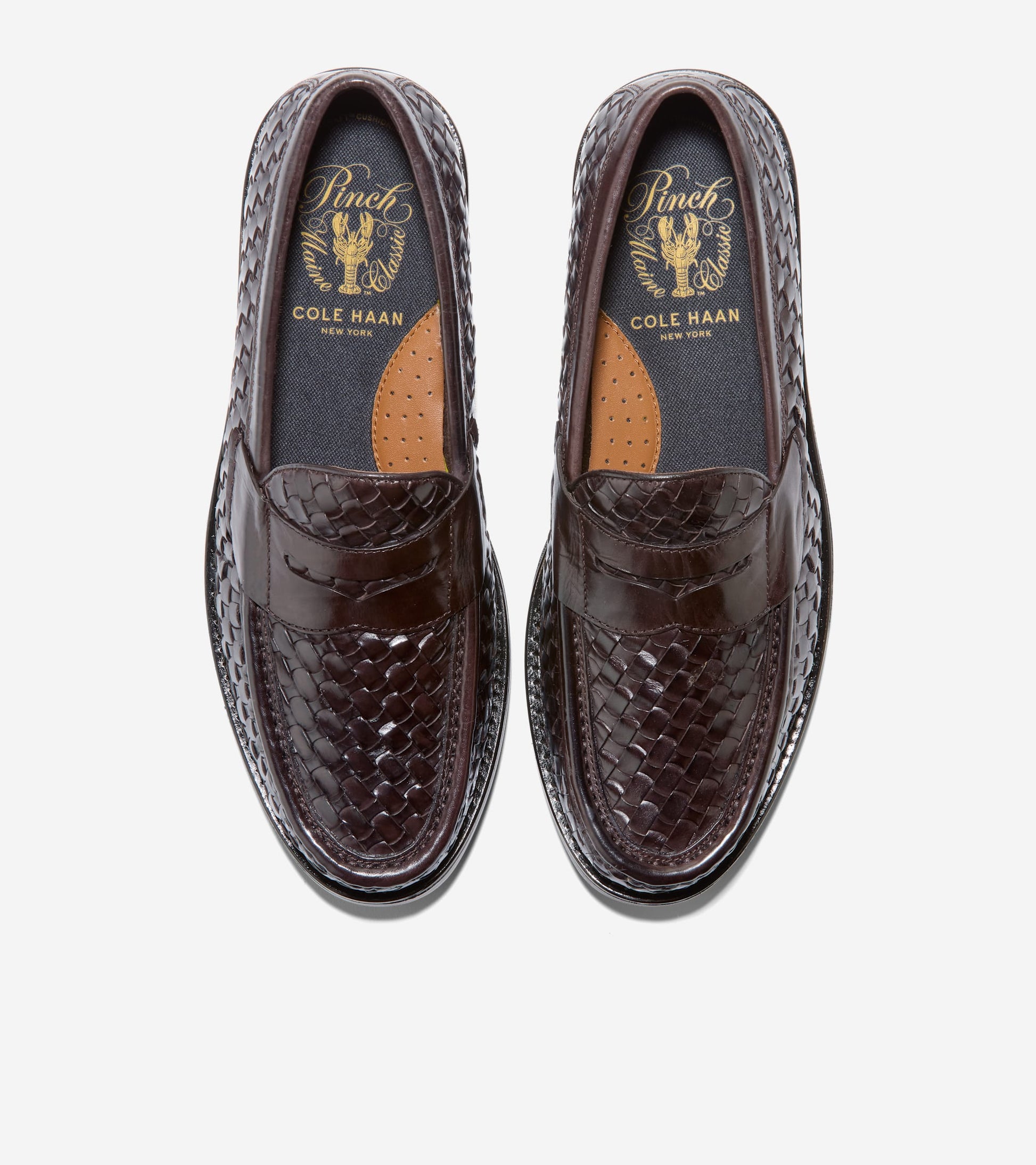Men's Pinch Penny Woven Flexcraft Loafers-Dark Chocolate-Black