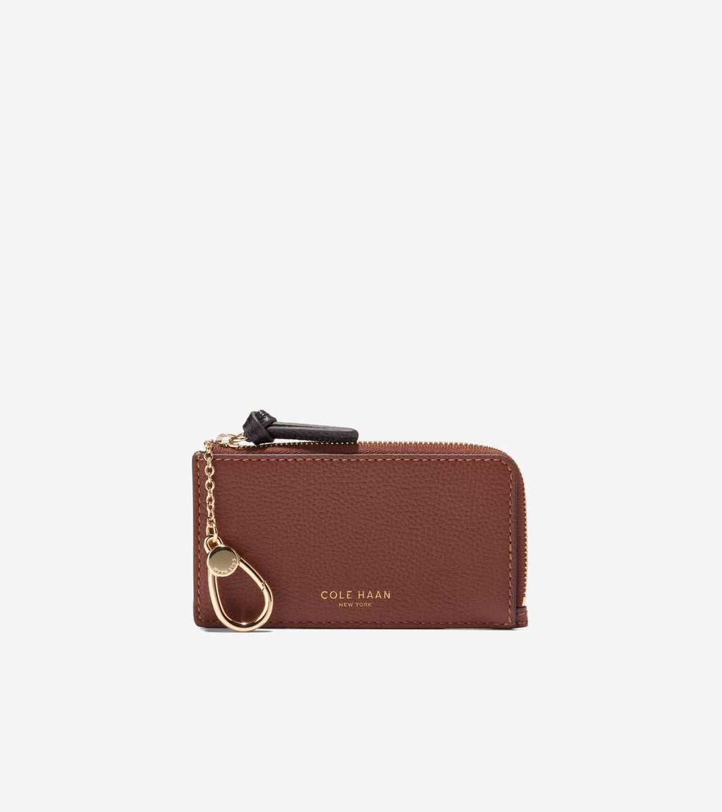 Women's Rachel Card Case-Dark Cuoio-Black-Golden Honey