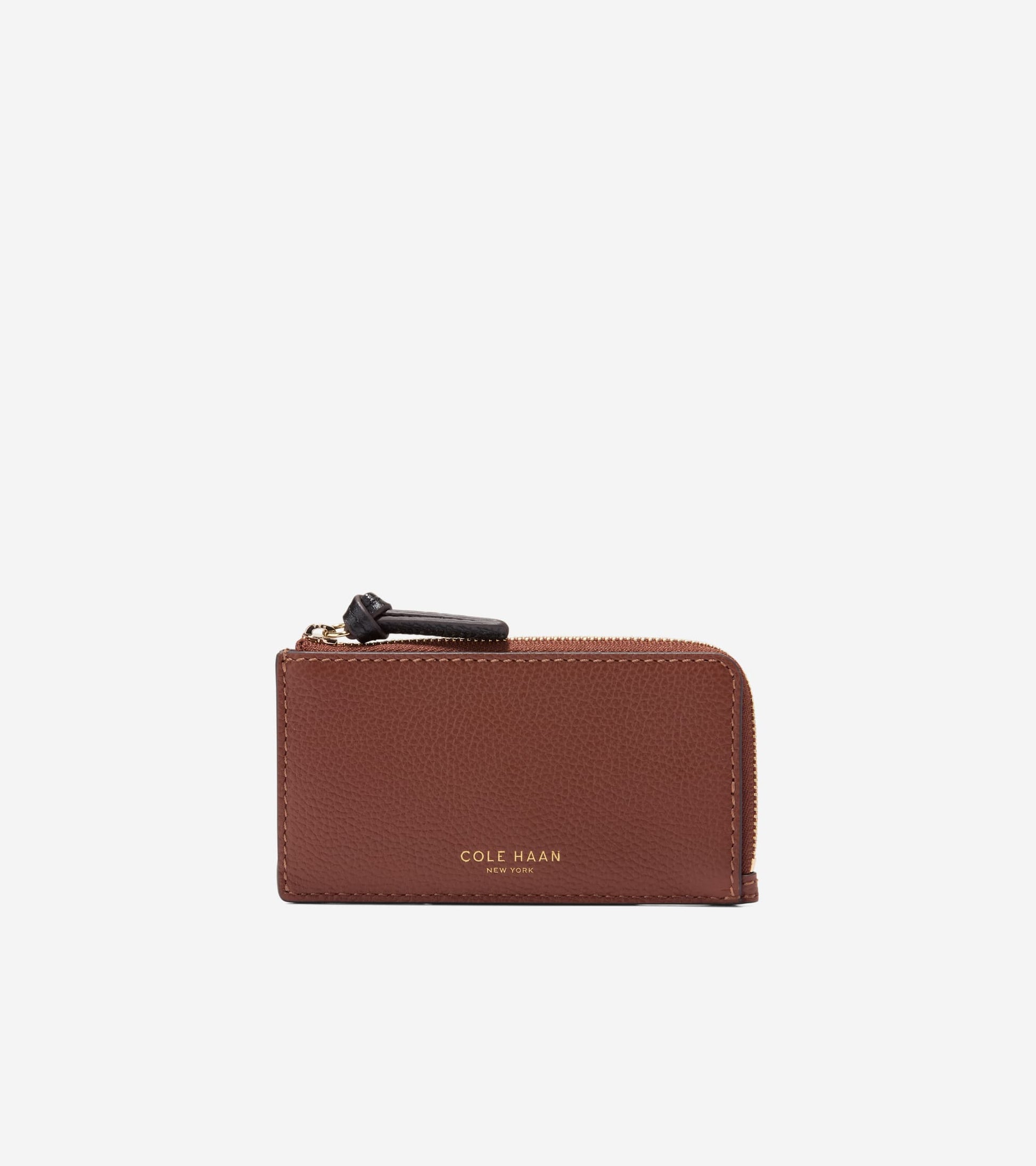 Women's Rachel Card Case-Dark Cuoio-Black-Golden Honey