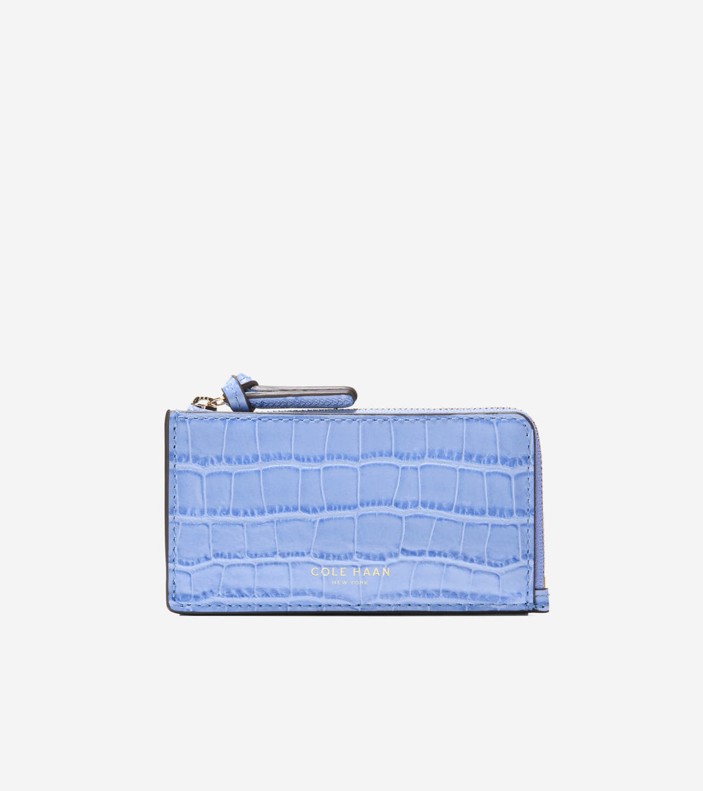 Women's Rachel Card Case-Hydrangea Croco Print