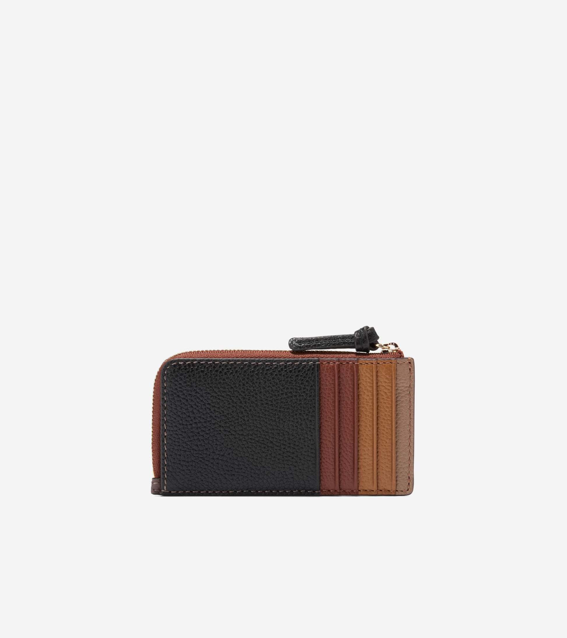 Women's Rachel Card Case-Dark Cuoio-Black-Golden Honey