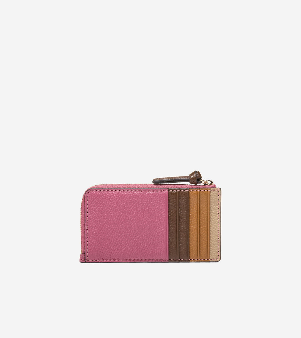 Women's Rachel Card Case-Rose Wine-Fudge-Golden Honey
