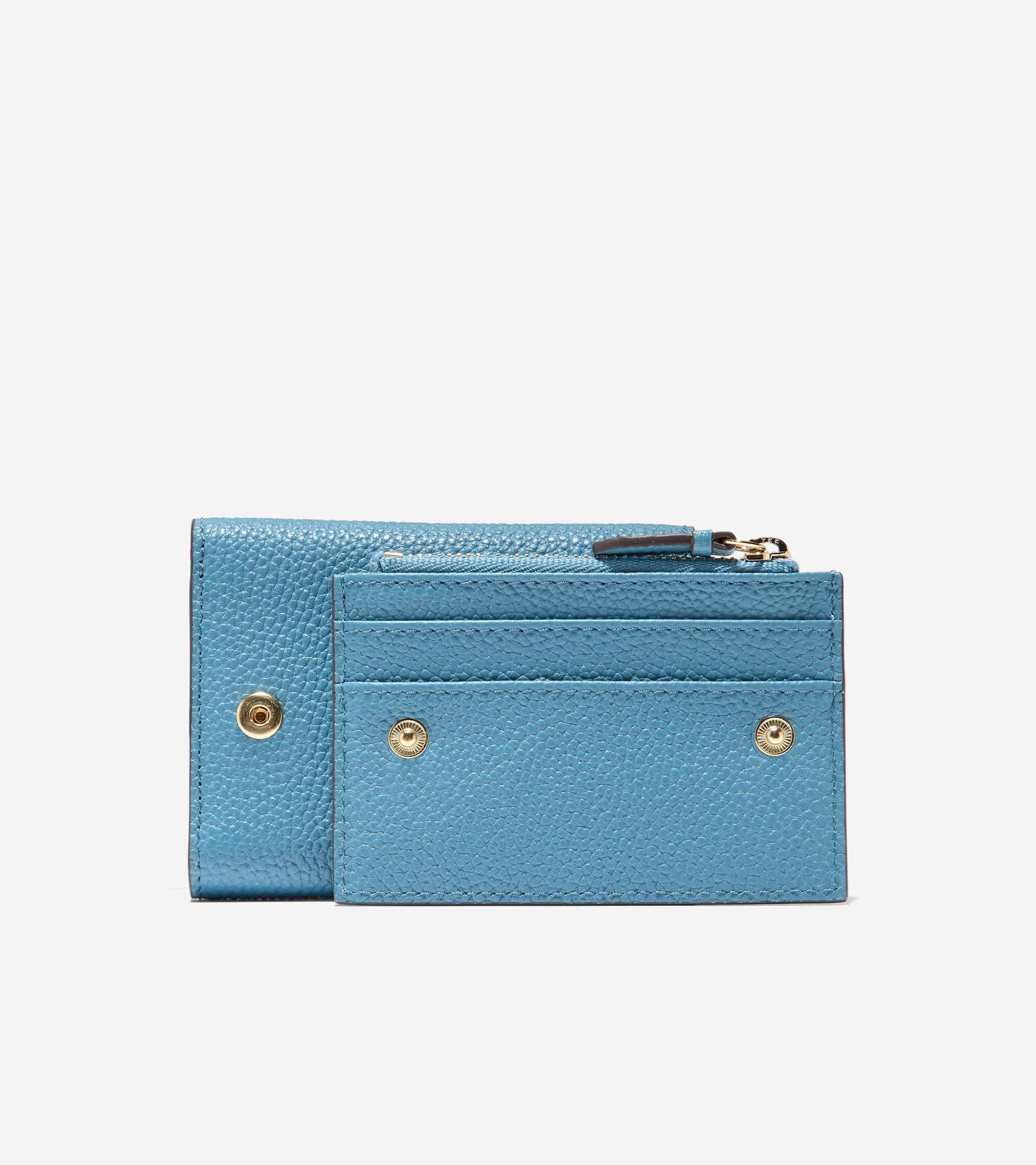 Women's Rachel Compact Wallet with Removable Card Case-Provincial Blue