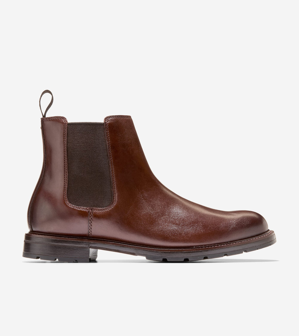Men's Roundhill Grand Waterproof Chelsea Boots-Woodbury-Dark Chocolate