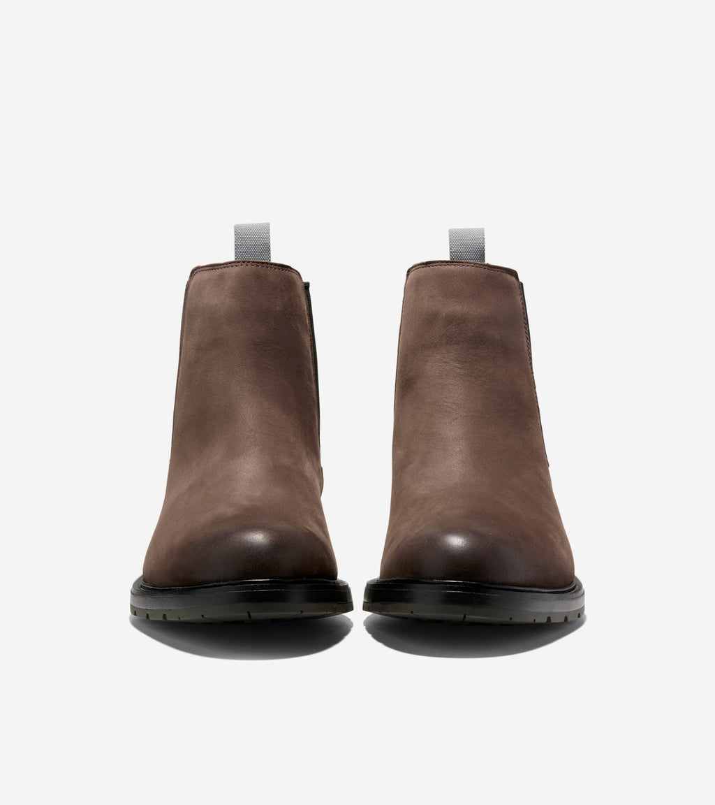 Men's Roundhill Grand Waterproof Chelsea Boots-Dark Chocolate-Black