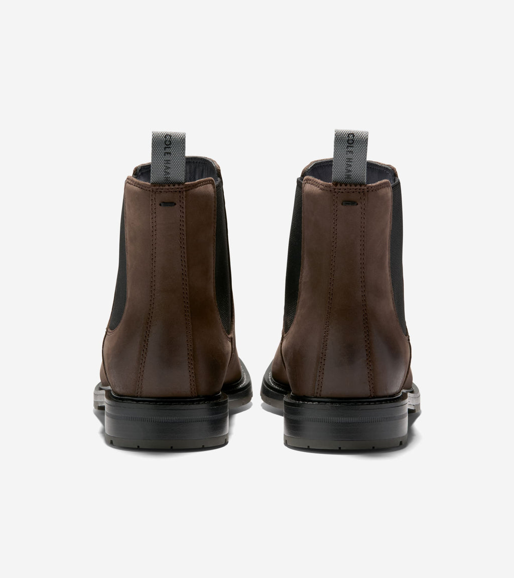 Men's Roundhill Grand Waterproof Chelsea Boots-Dark Chocolate-Black