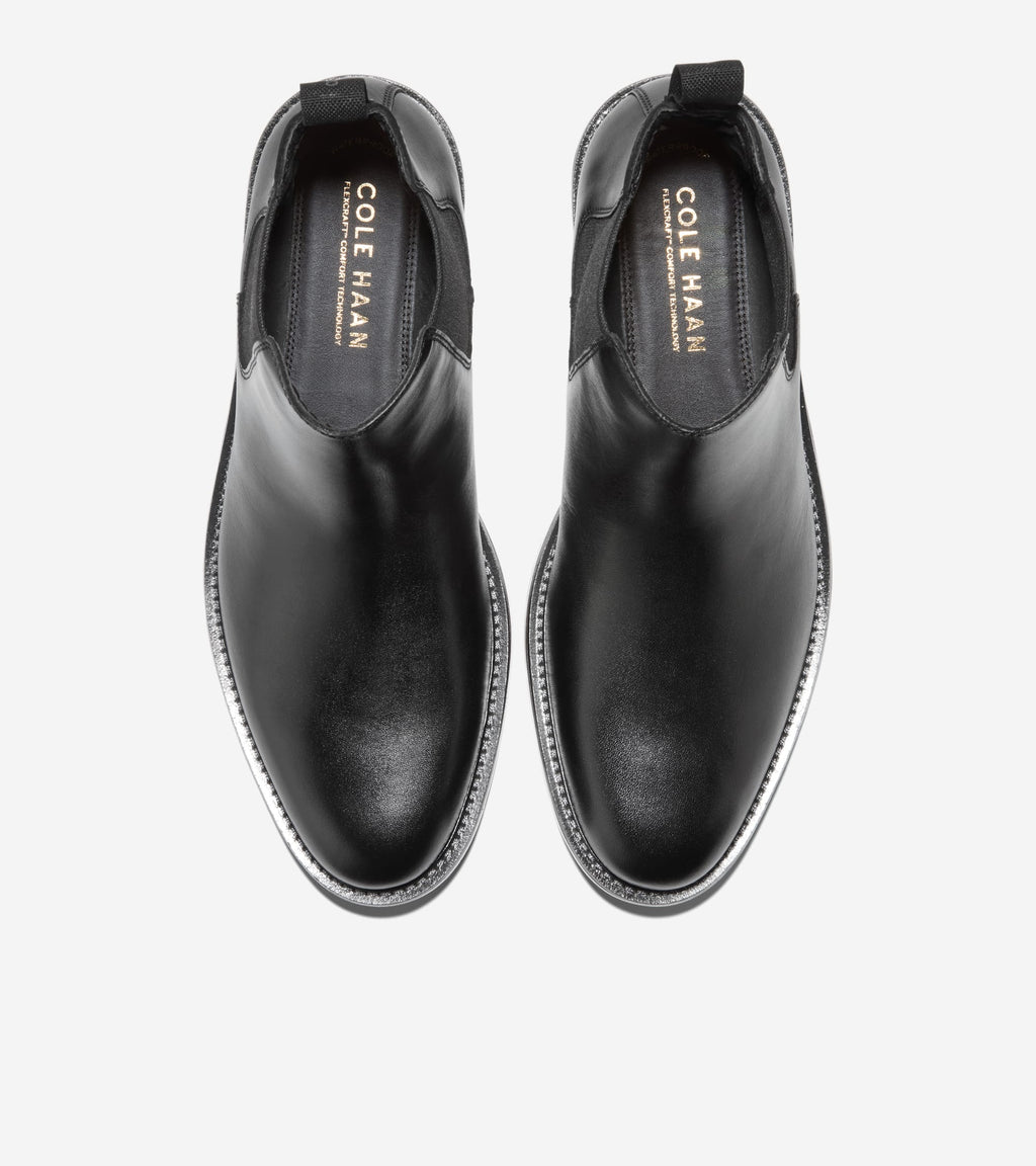 Men's Roundhill Grand Waterproof Chelsea Boots-Black