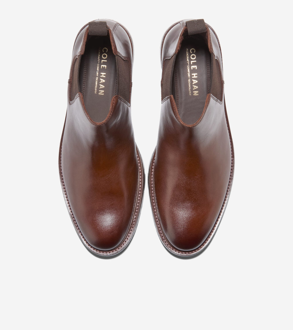 Men's Roundhill Grand Waterproof Chelsea Boots-Woodbury-Dark Chocolate