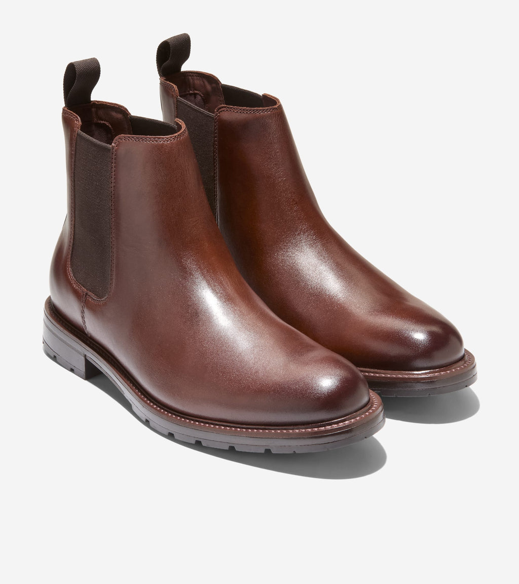 Men's Roundhill Grand Waterproof Chelsea Boots-Woodbury-Dark Chocolate