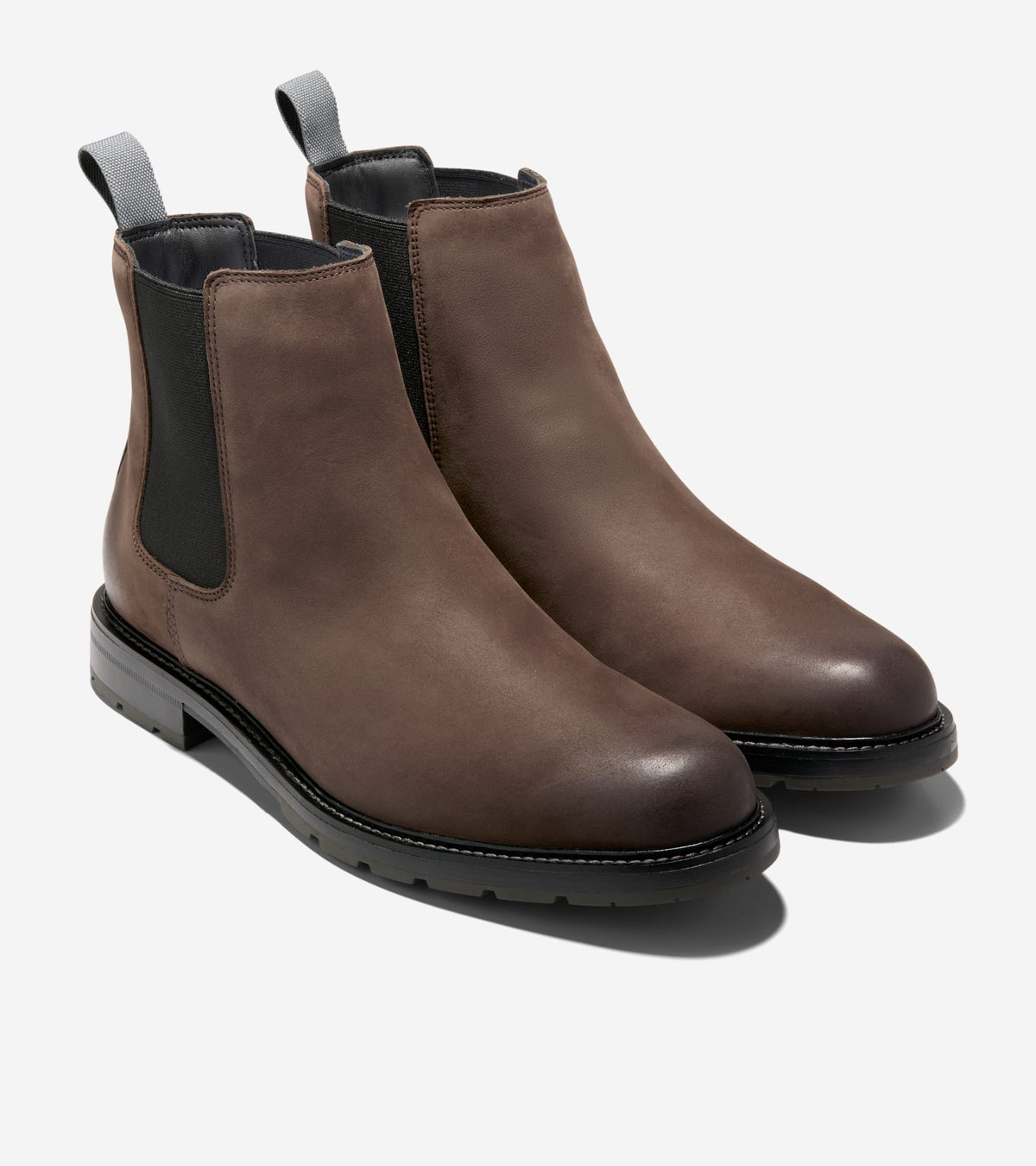 Men's Roundhill Grand Waterproof Chelsea Boots-Dark Chocolate-Black