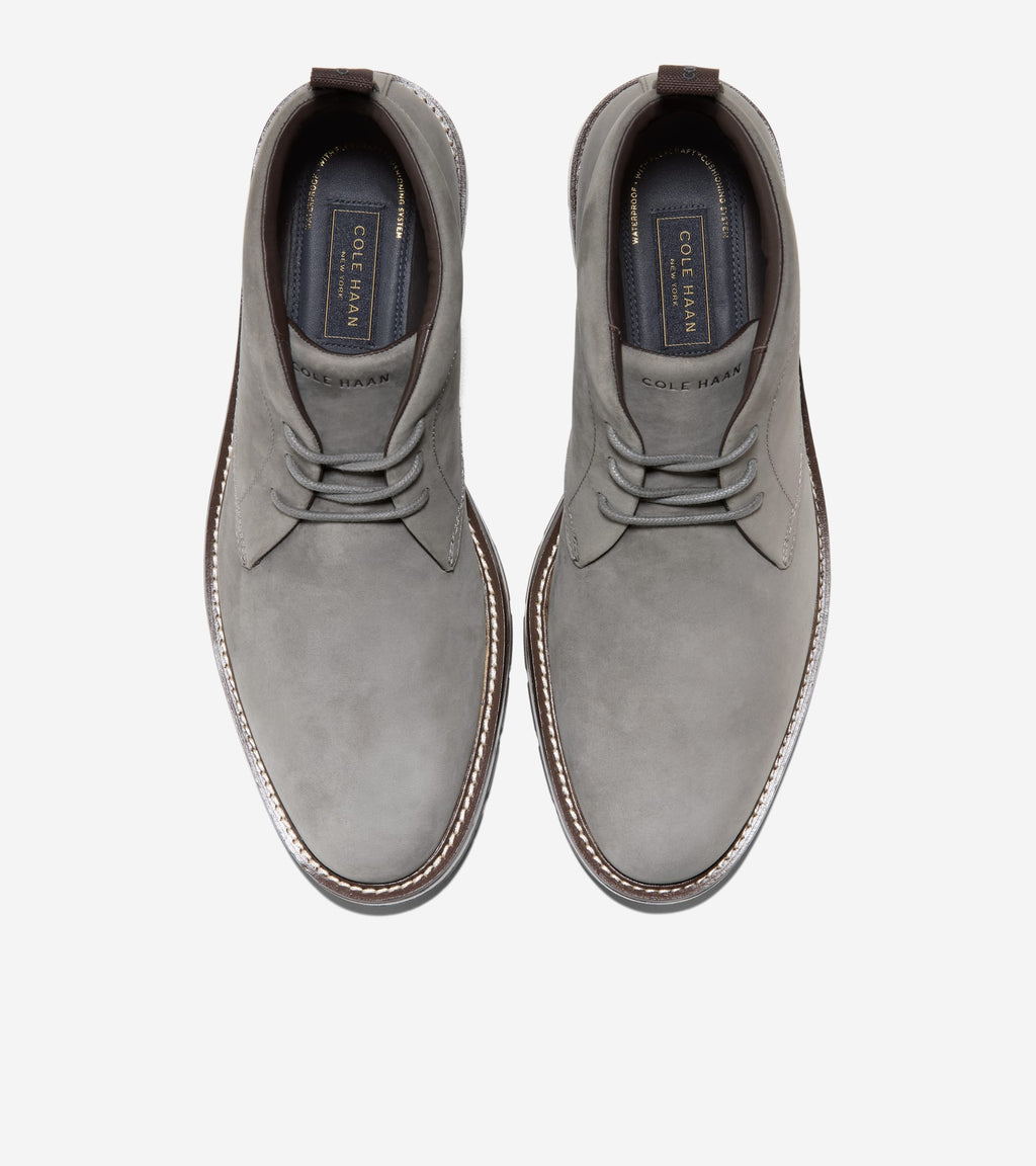 Men's Roundhill Grand Waterproof Chukka Boots-Steel Gray-Light Natural