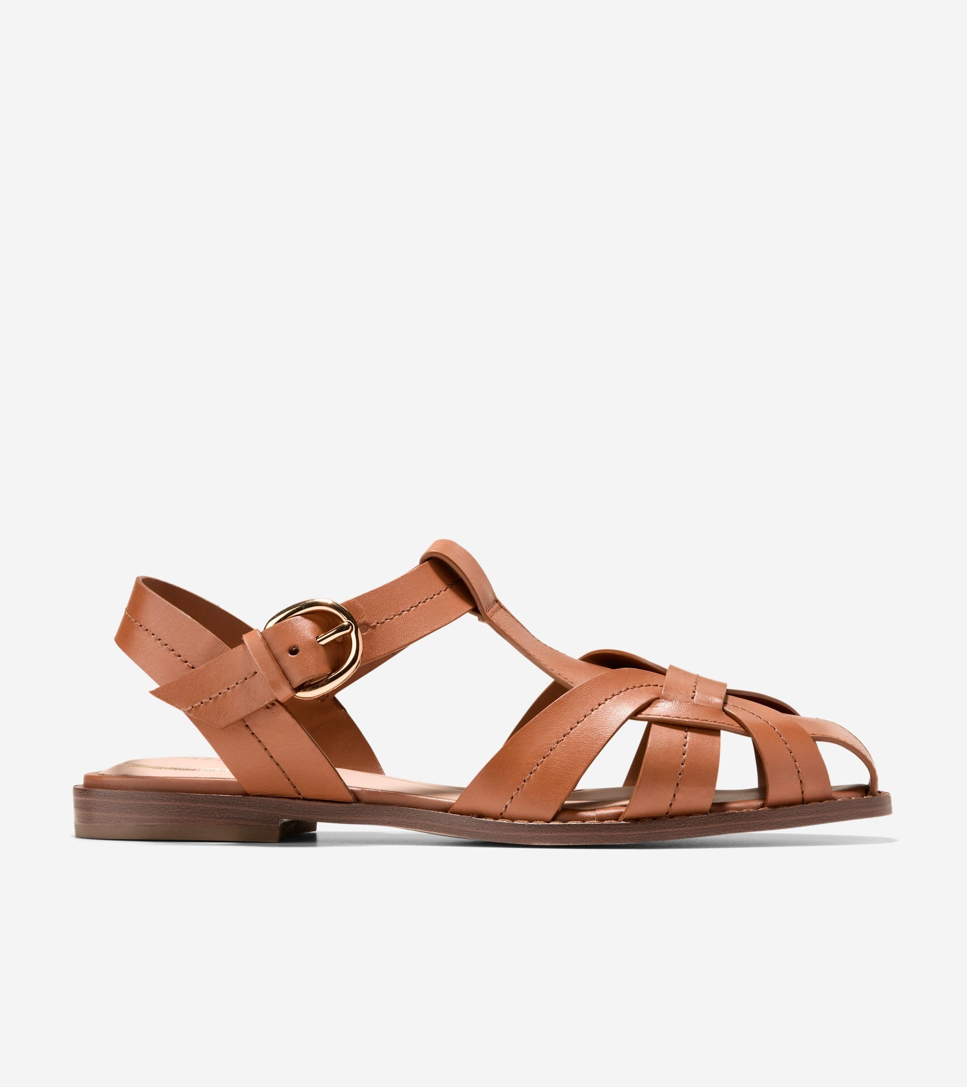 Women's Rosette Fisherman Sandals-British Tan
