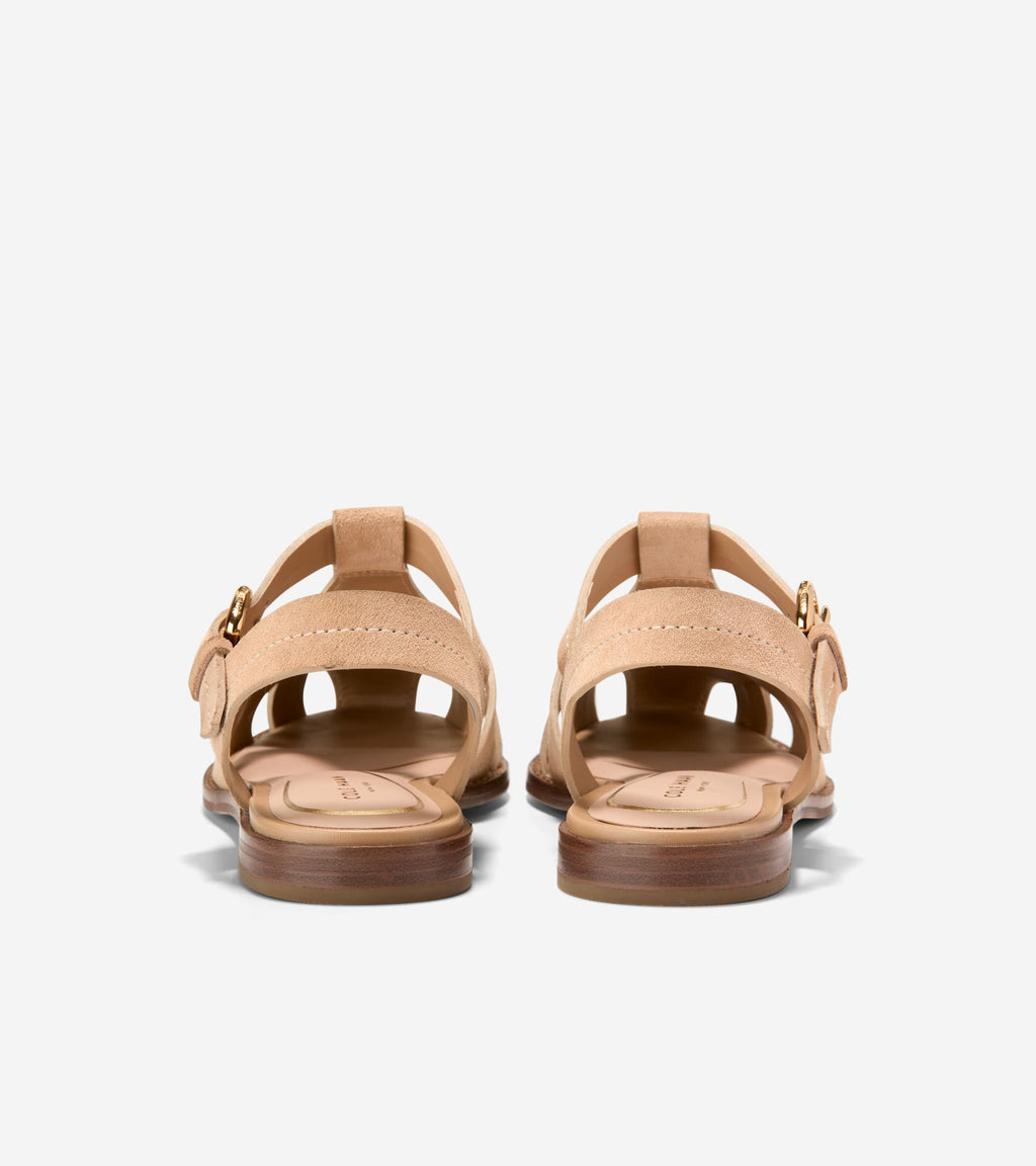 Women's Rosette Fisherman Sandals-Tuscan Sand