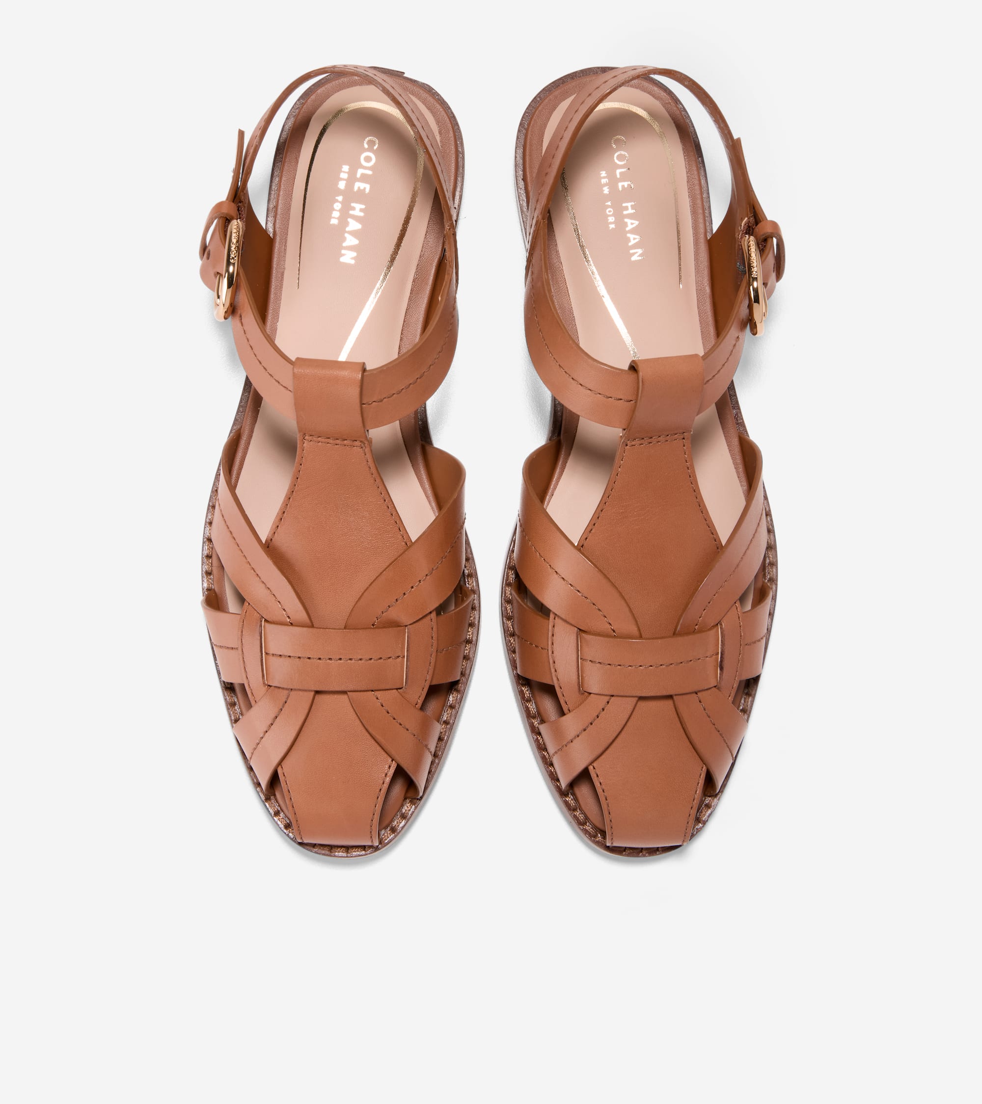 COLE HAANサンダル　女の子 Women's Rosette Fisherman Sandals in Brown | Cole Haan