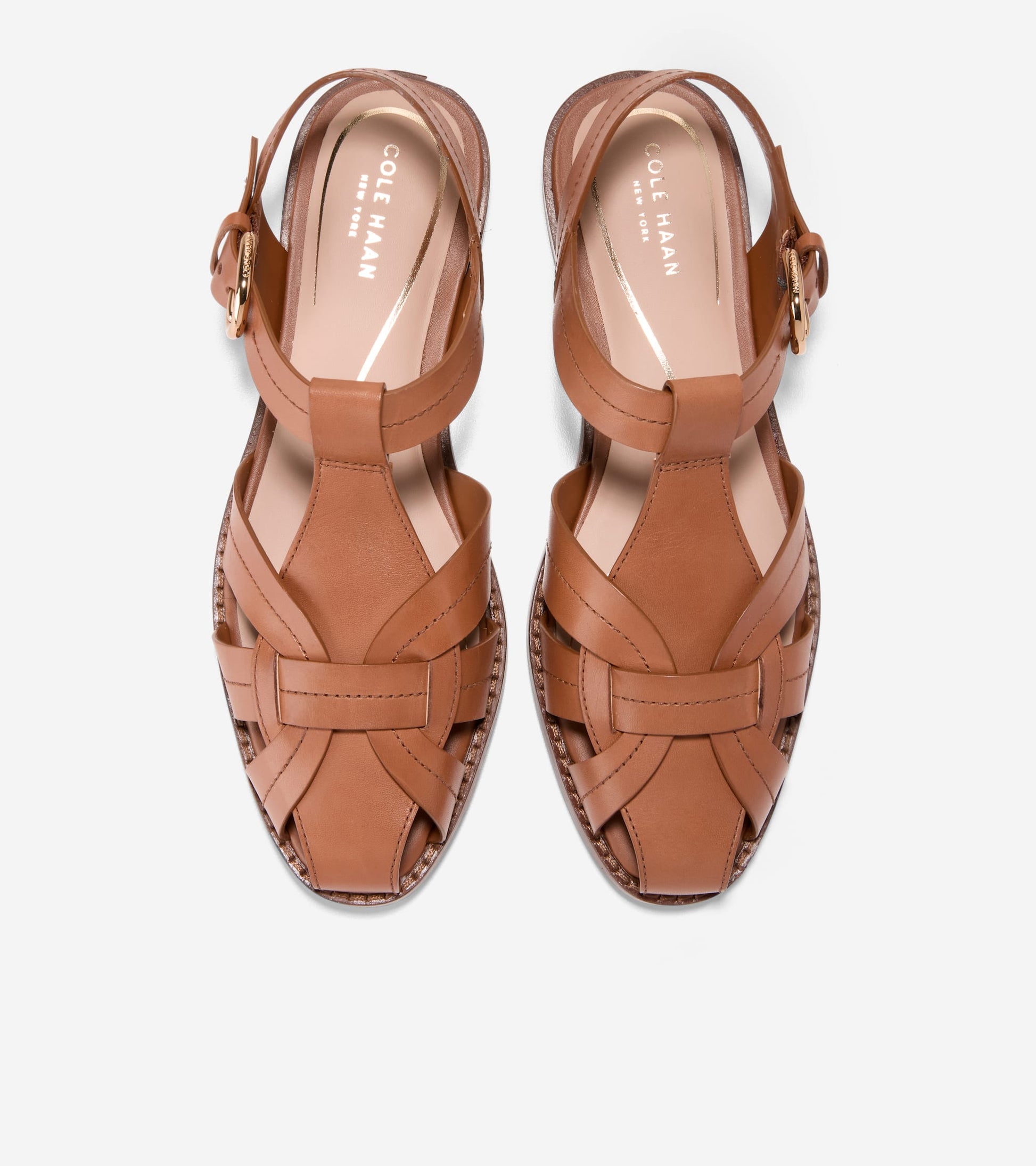 Women's Rosette Fisherman Sandals-British Tan