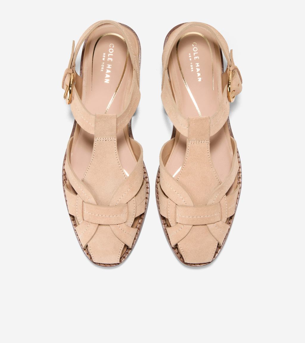 Women's Rosette Fisherman Sandals-Tuscan Sand