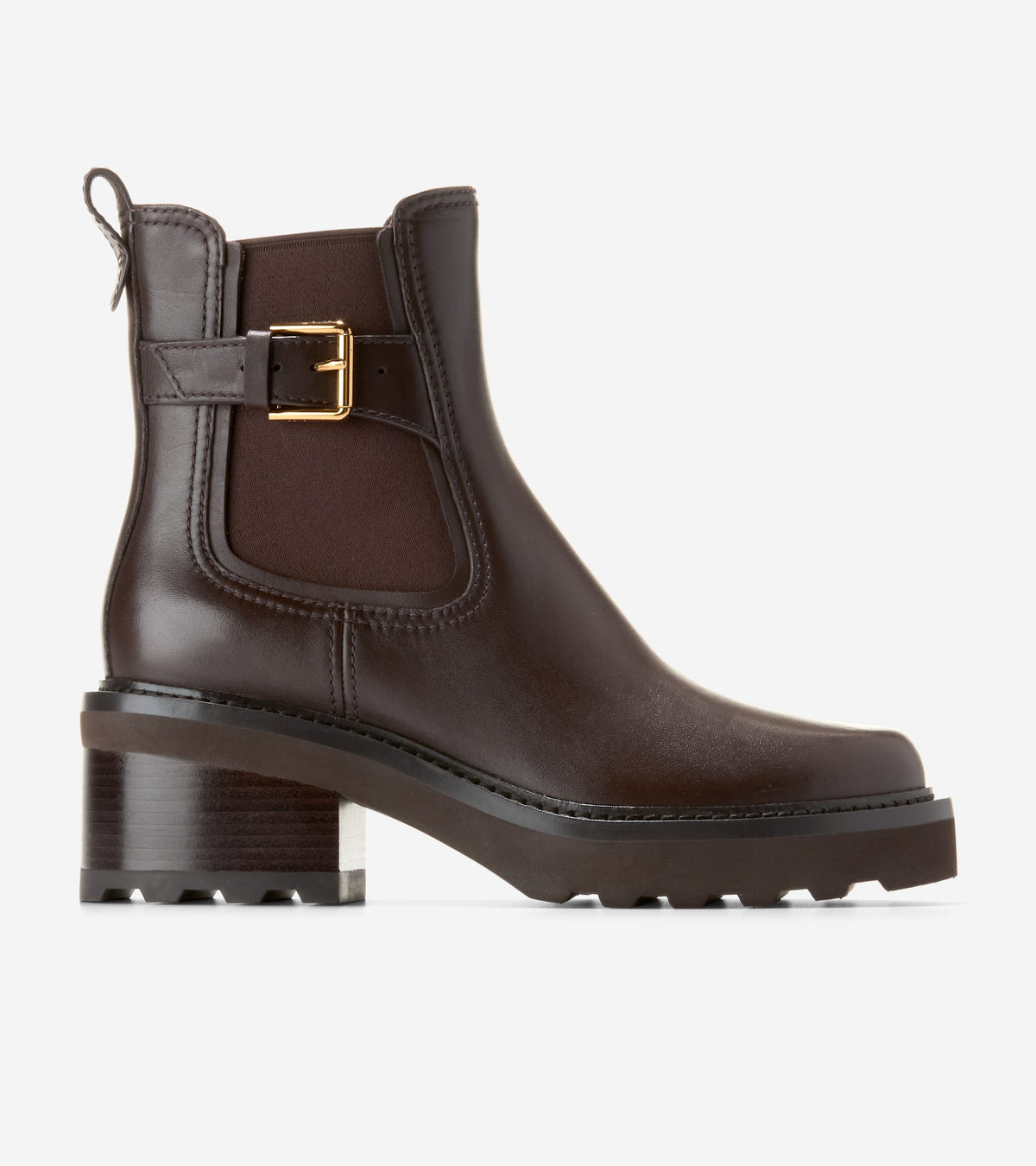 Women's Shibley Waterproof Lug Buckle Booties-Madeira Brown