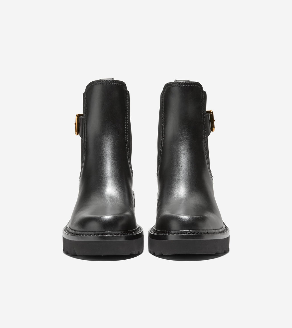 Women's Shibley Waterproof Lug Buckle Booties-Black
