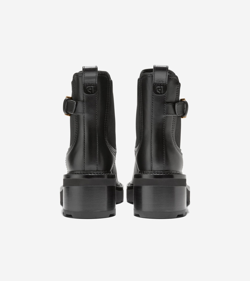 Women's Shibley Waterproof Lug Buckle Booties-Black