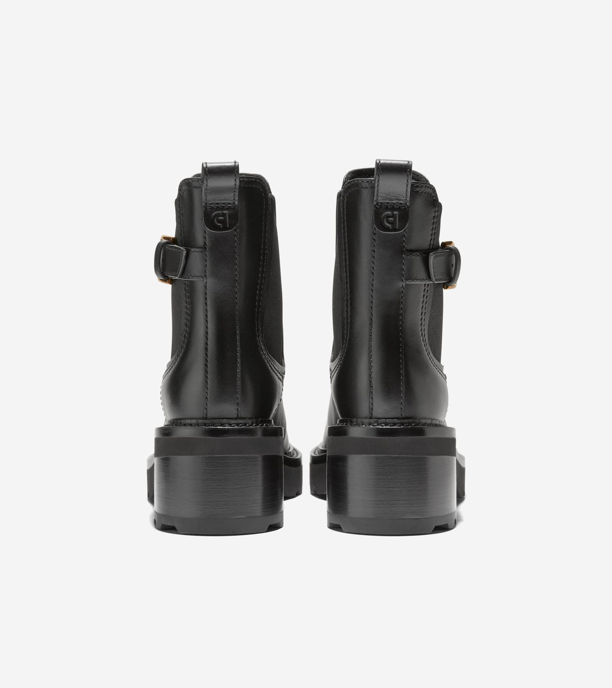 Women's Shibley Waterproof Lug Buckle Booties-Black