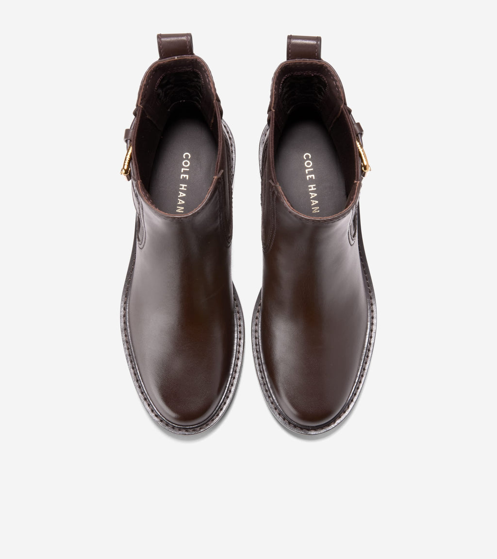 Women's Shibley Waterproof Lug Buckle Booties-Madeira Brown
