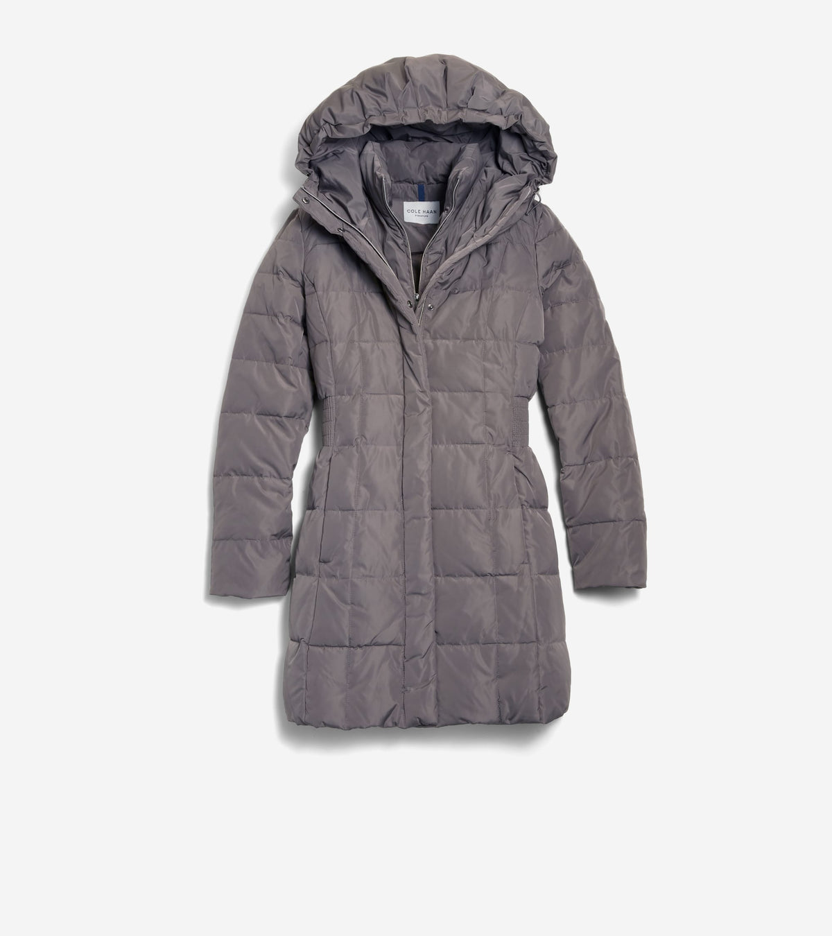 Women's 32" Signature Hooded Taffeta Down Coat-Carbon
