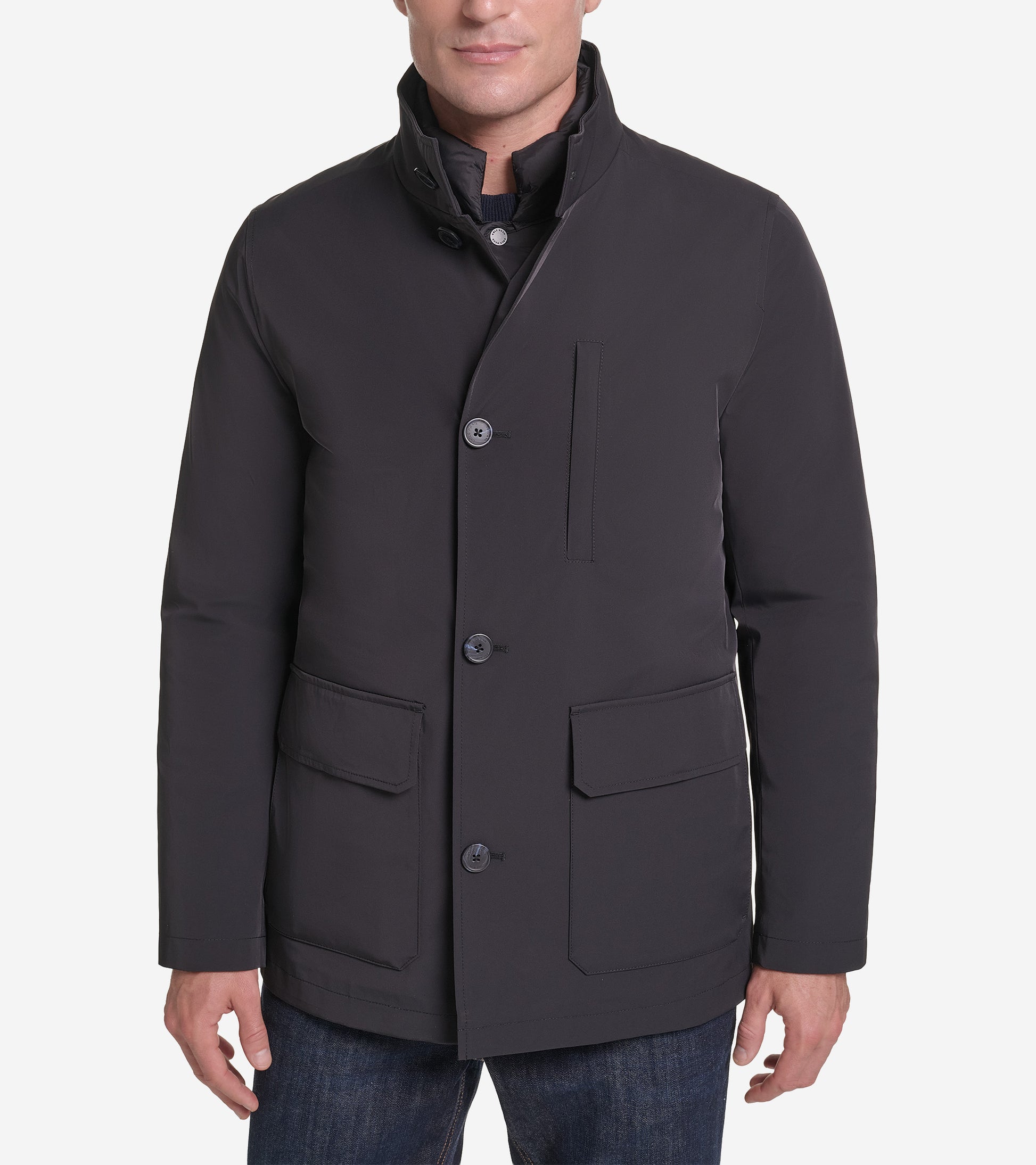 Men's Sleek Rain 3-In-1 Jacket-Black