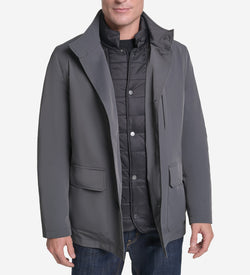 Men's Sleek Rain 3-In-1 Jacket-Grey