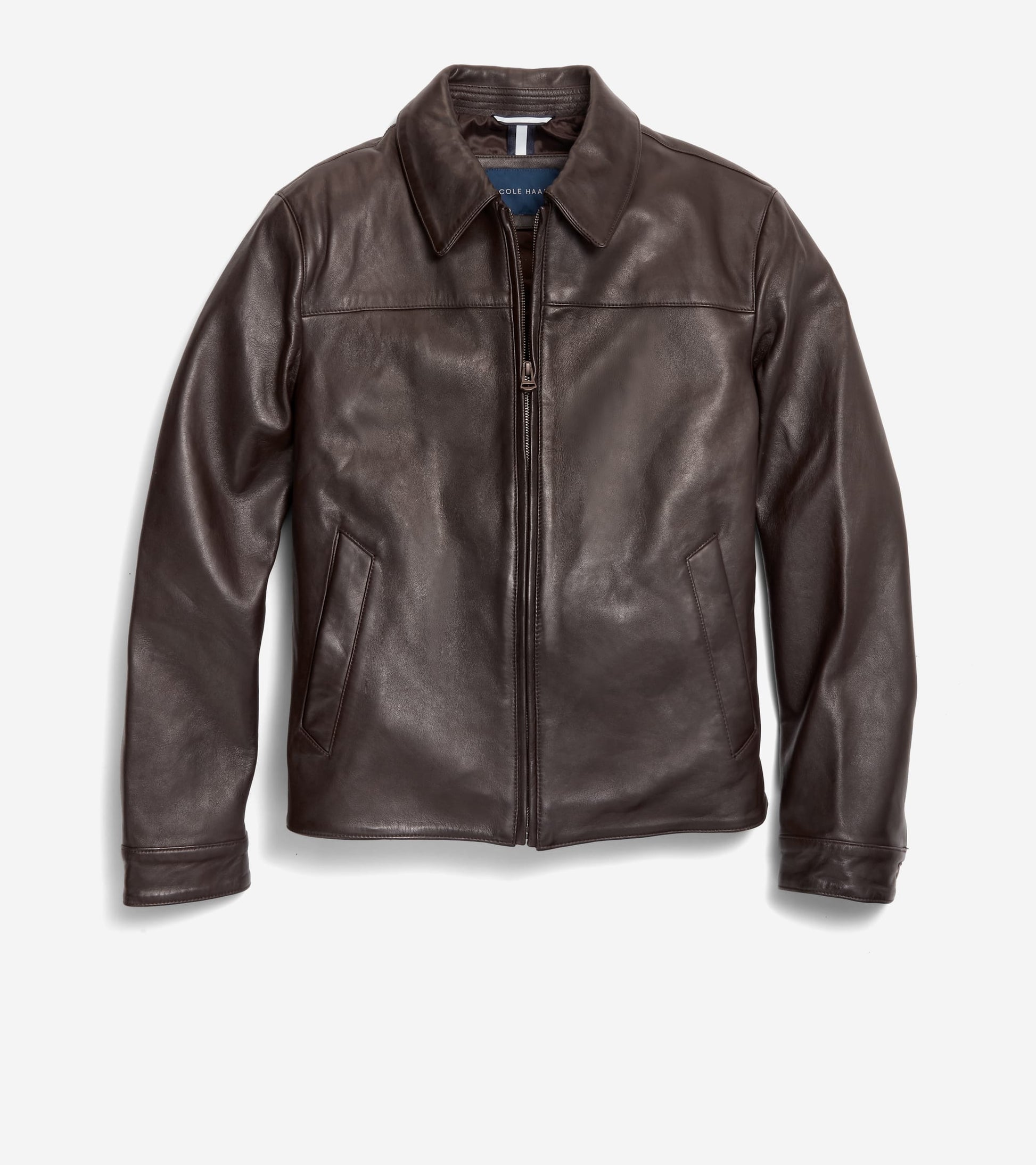 Men's Smooth Lamb Shirt Jacket-Java