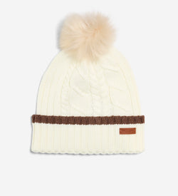 Women's Solid Beanie with Trim-Pristine