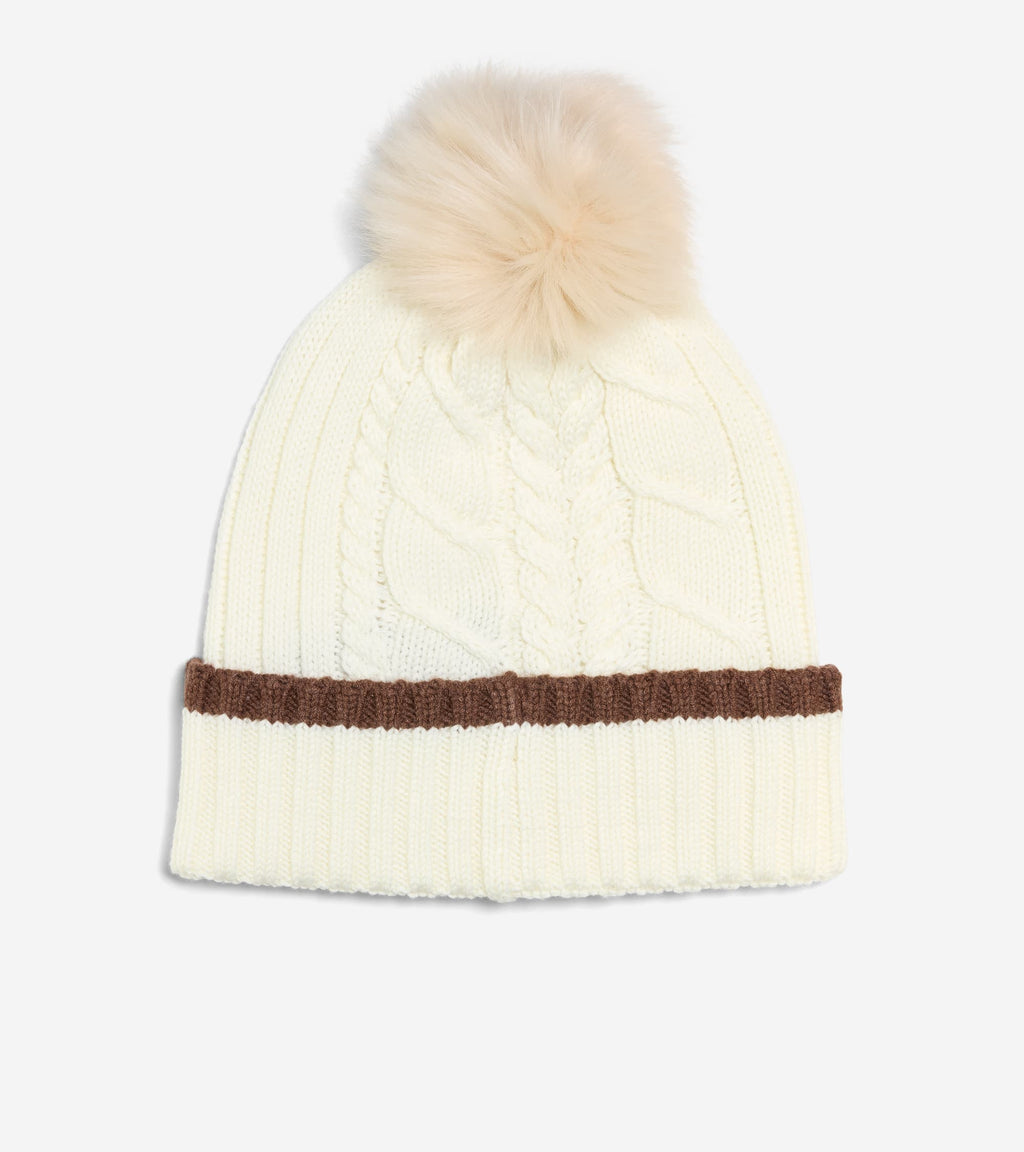 Women's Solid Beanie with Trim-Pristine