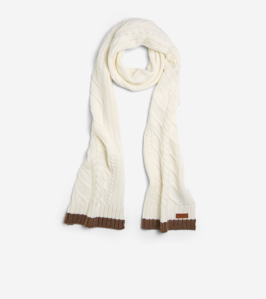 Women's Solid Scarf with Trim-Pristine