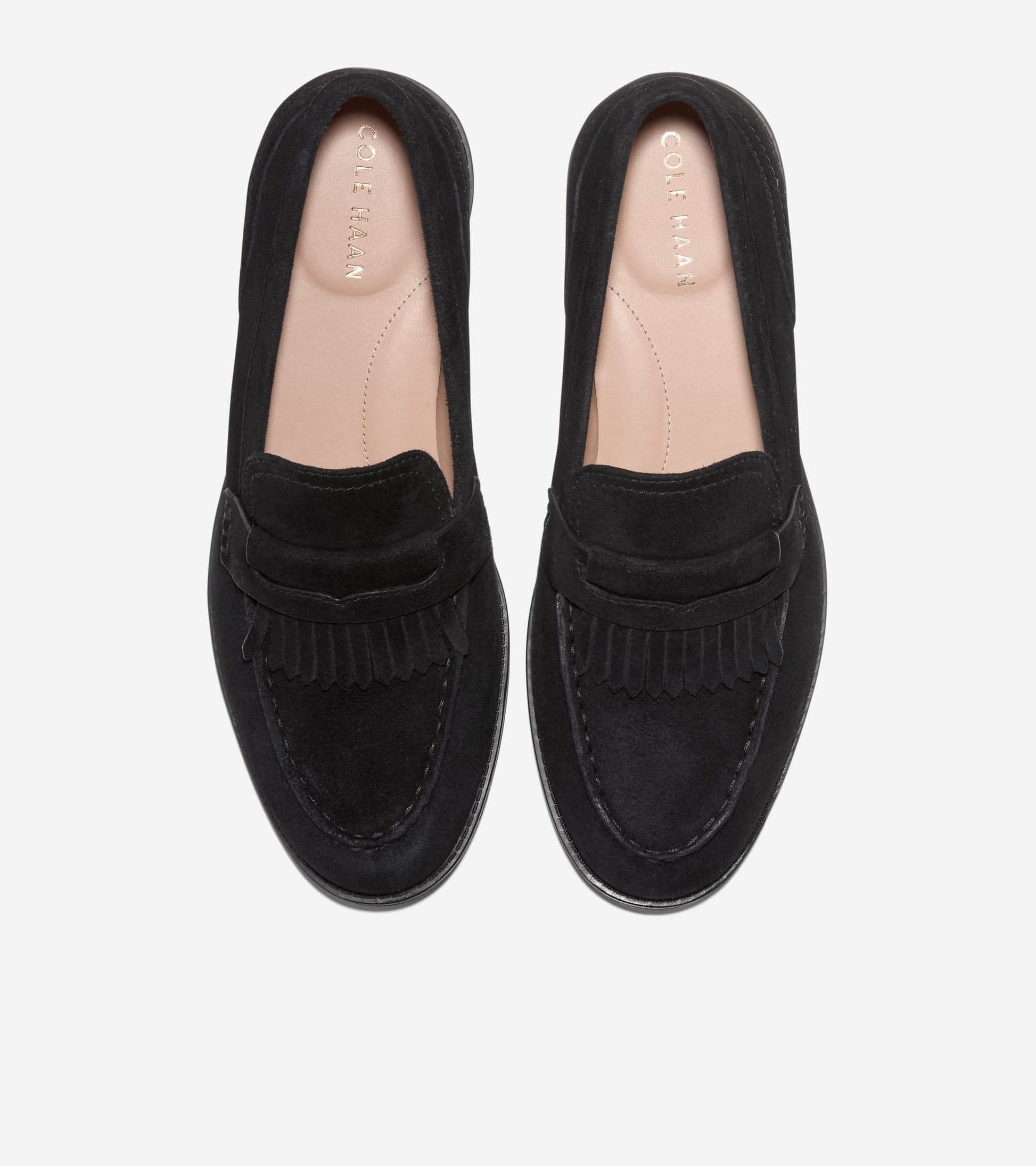 Women's Stassi Kiltie Loafers-Black Suede