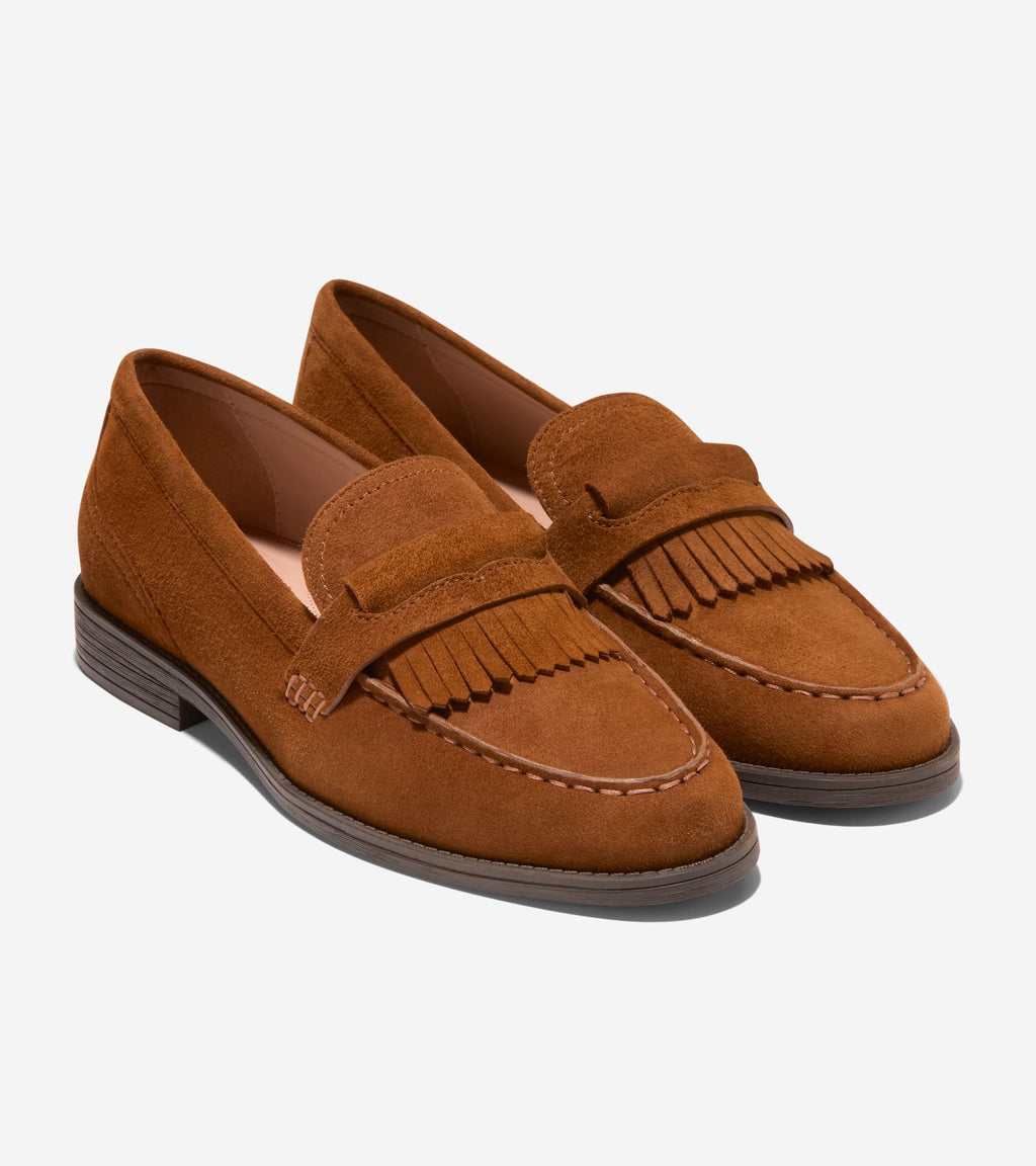 Women's Stassi Kiltie Loafers-Tobacco