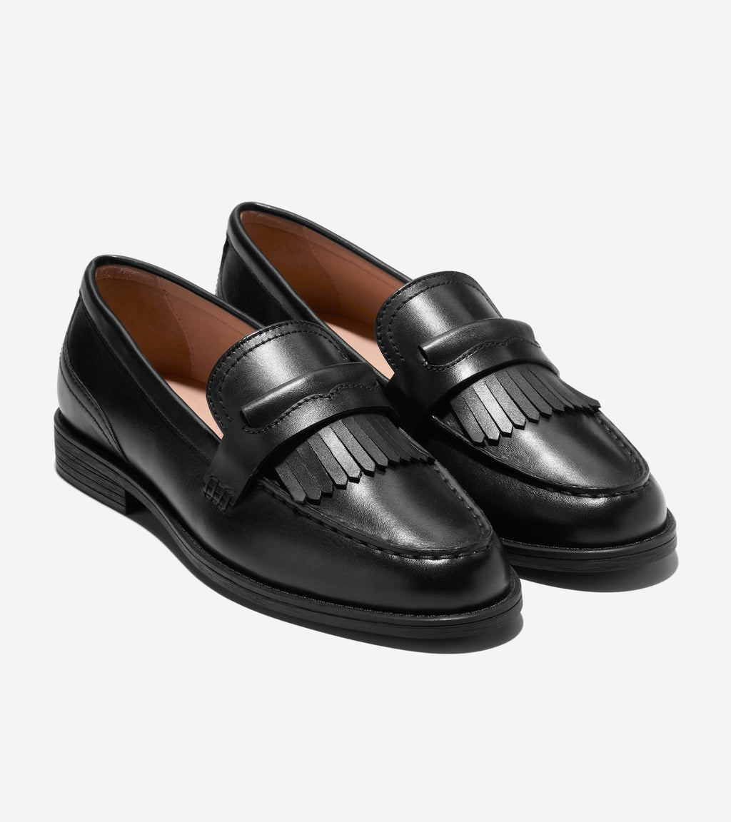 Women's Stassi Kiltie Loafers-Black