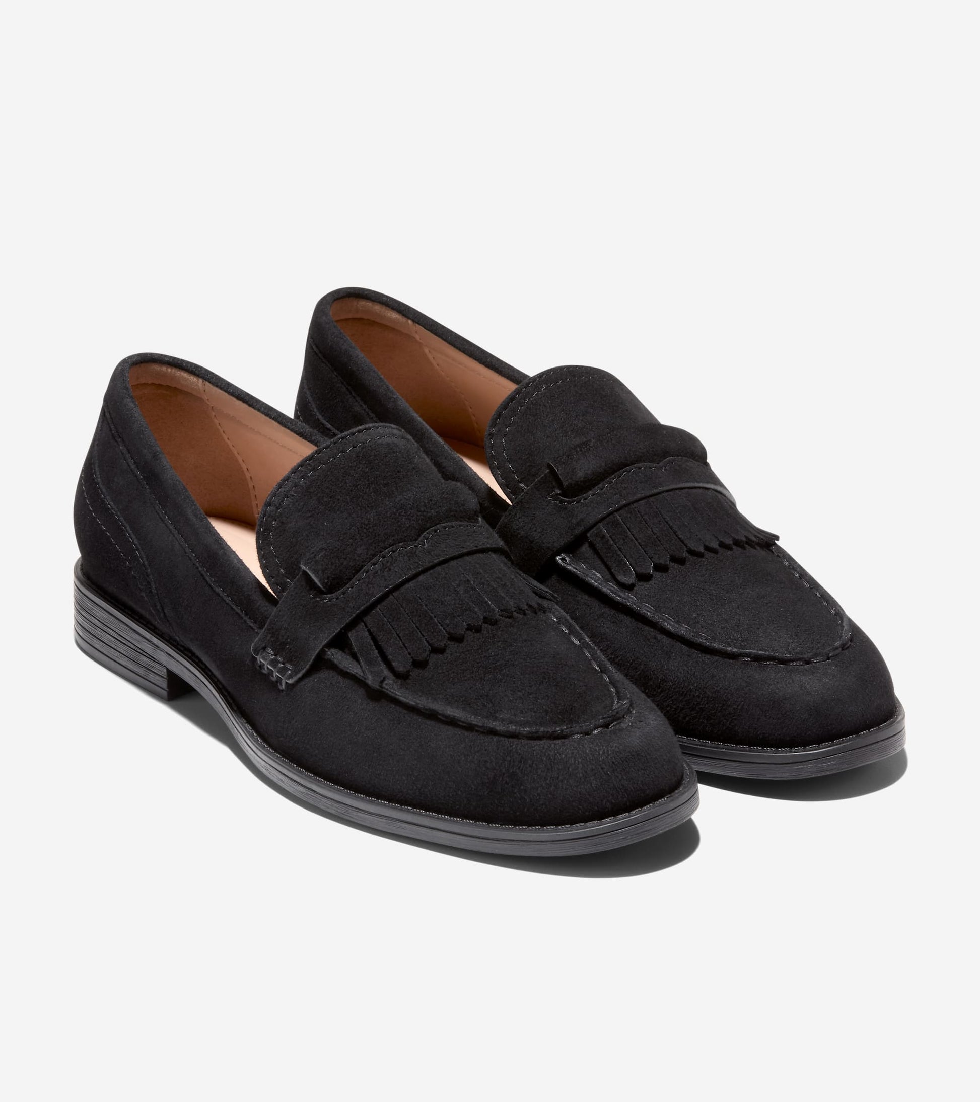 Women's Stassi Kiltie Loafers-Black Suede