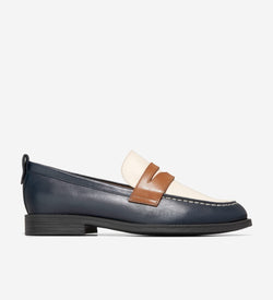 Women's Stassi Penny Loafers-Navy-Ivy-Pecan