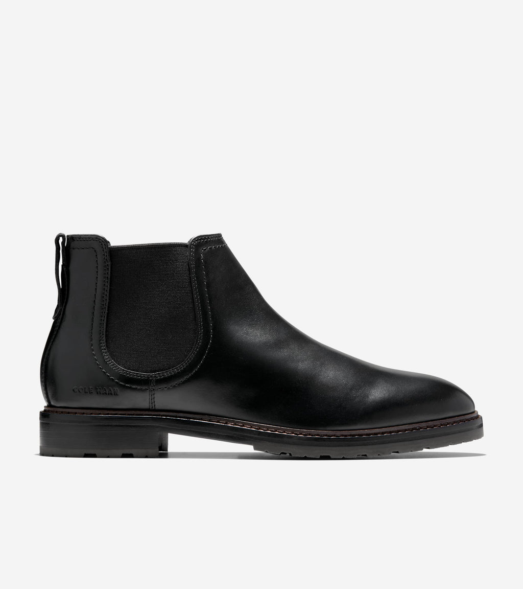 Men's Stockbridge Chelsea Waterproof Boots-Black