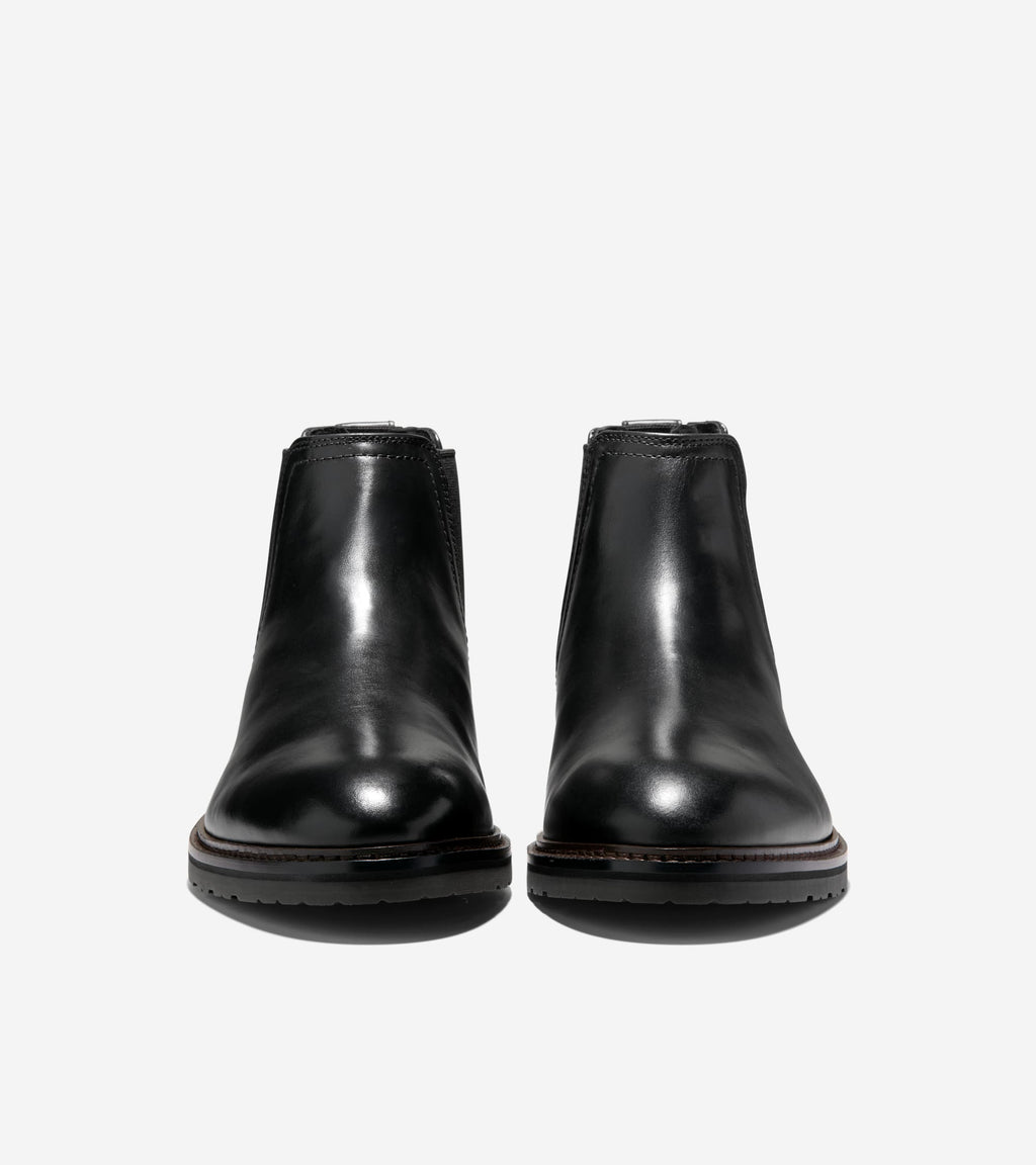 Men's Stockbridge Chelsea Waterproof Boots-Black