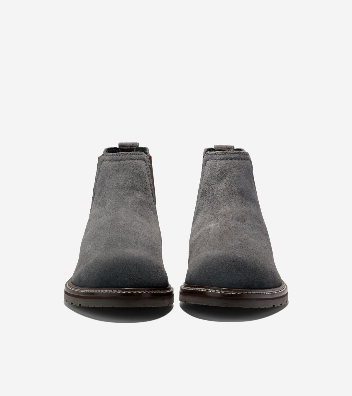 Men's Stockbridge Chelsea Waterproof Boots-Gray Pinstripe-Dark Chocolate