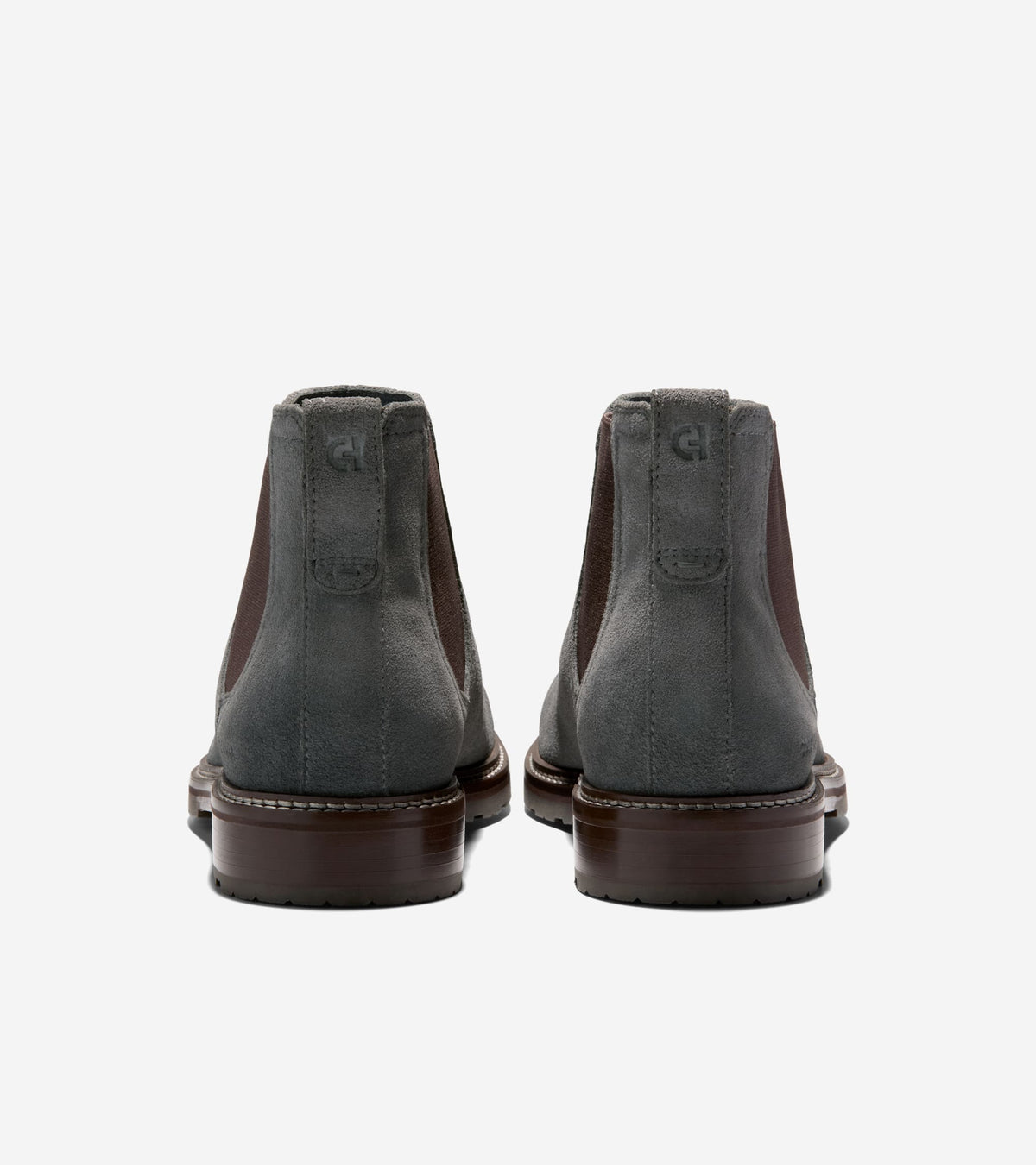 Men's Stockbridge Chelsea Waterproof Boots-Gray Pinstripe-Dark Chocolate