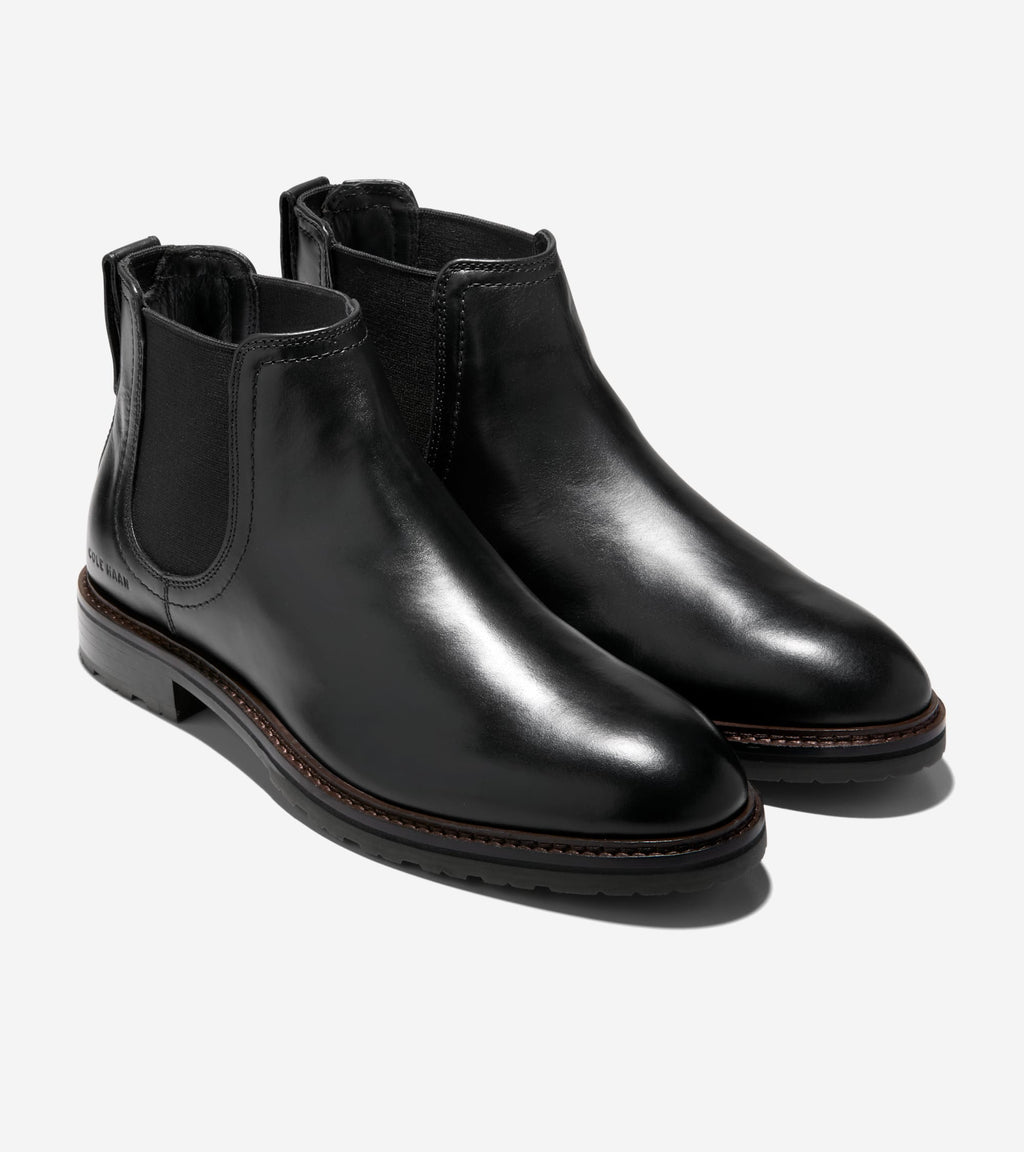 Men's Stockbridge Chelsea Waterproof Boots-Black
