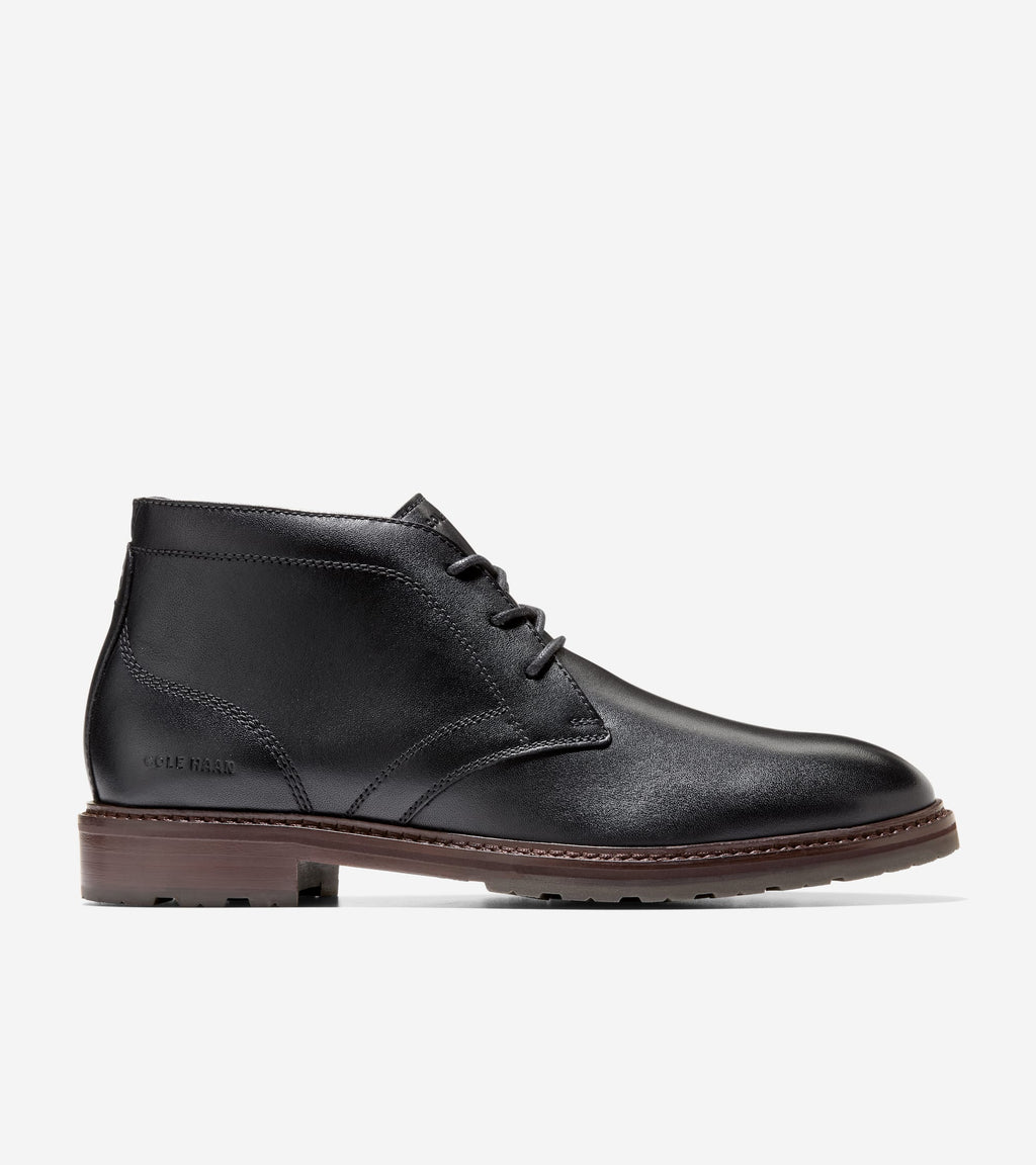 Men's Stockbridge Chukka Waterproof Boots-Black-Dark Natural