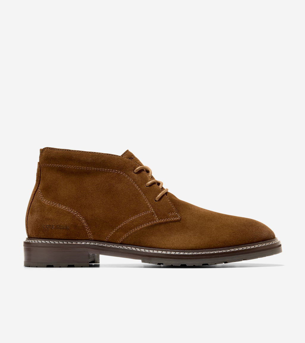 Men's Stockbridge Chukka Waterproof Boots-Spiced Brown-Dark Natural