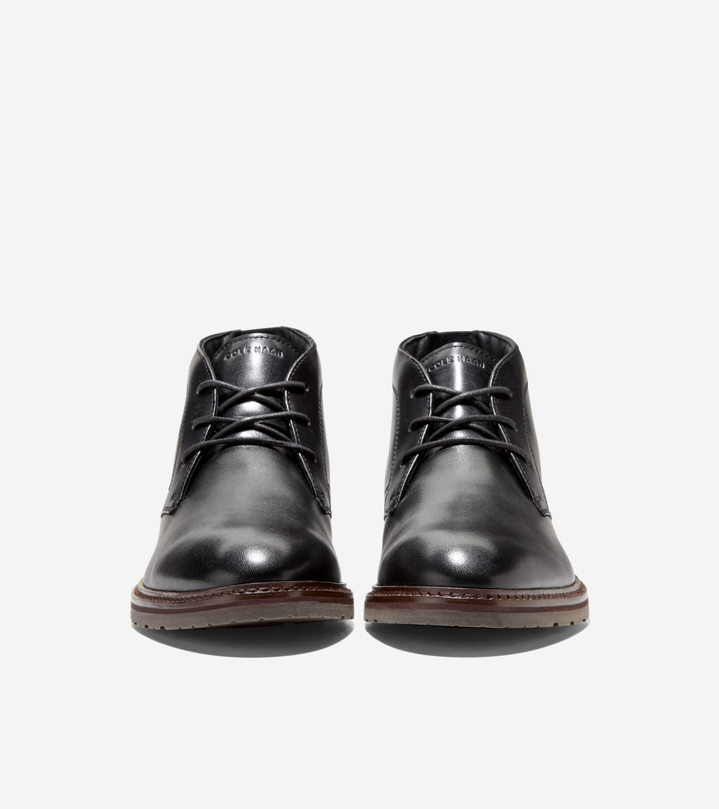 Men's Stockbridge Chukka Waterproof Boots-Black-Dark Natural