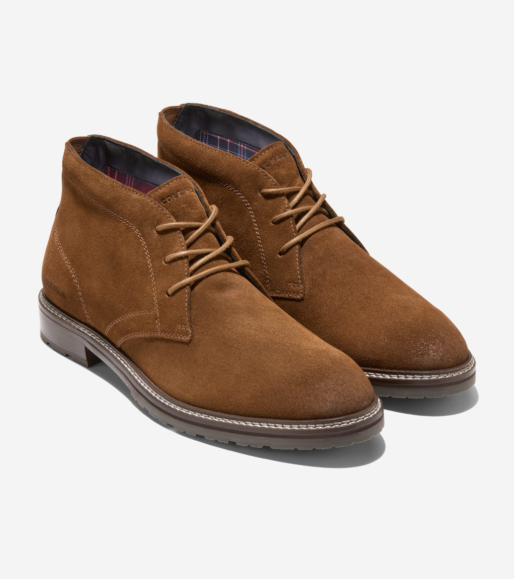 Men's Stockbridge Chukka Waterproof Boots-Spiced Brown-Dark Natural