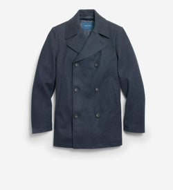 Men's Wool Peacoat-Navy